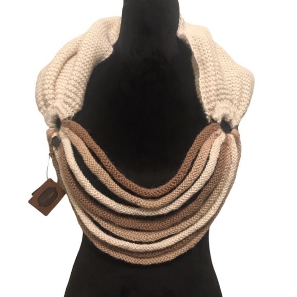 EMILIME Handcrafted Peruvian Alpaca Rope Knitted Scarf